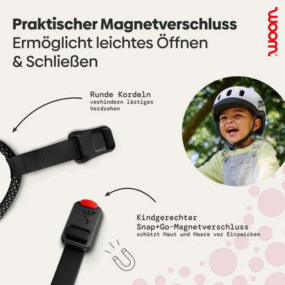 woom READY Kinder Fahrradhelm Rot Grösse M (53–57 cm)