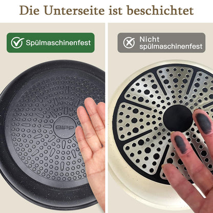 GiPP Topf- und Pfannenset 8-teilig, Antihaft-Keramik, Schwarz