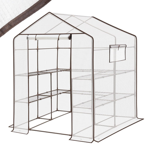 Sekey Foliengewächshaus 200x145x145 cm Balkon – Weiss