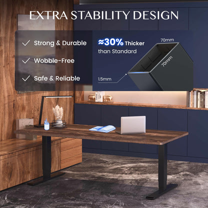 FLEXISPOT PRO Elektrischer Schreibtisch Höhenverstellbar - Schwarz