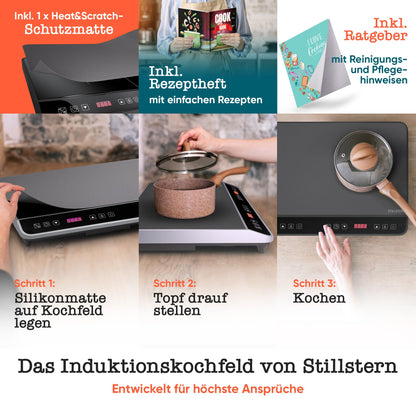 Stillstern ChefKoch Xtreme Duo Doppel-Induktionskochfeld 3600 W