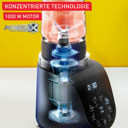 Tefal Blend Up Mini-Mixer BL19H4F0 mit 2 On-the-Go-Flaschen, Blau