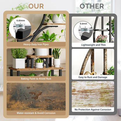 BACEKOLL Pflanzenständer Wachstumslicht 8 Ebenen Schwarz