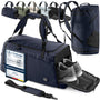BeMaxx Sporttasche mit Rucksackfunktion, Schuhfach, 40 L, Blau – mit Schultergurt und gepolsterten Griffen