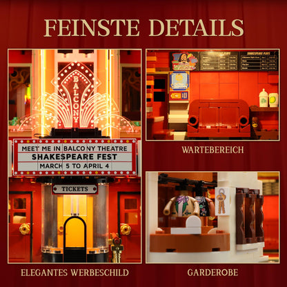 FUNWHOLE Balkon-Theater Beleuchtung Klemmbausteine Modell F9056