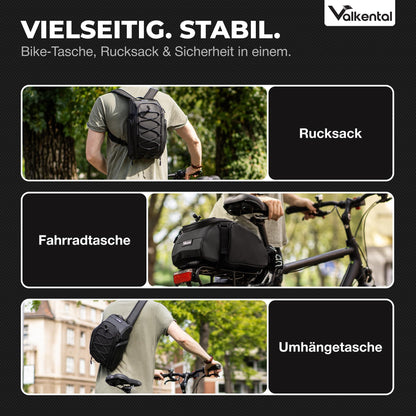 Valkental 3in1 Fahrradtasche für Gepäckträger mit Kühlfunktion, 10 L