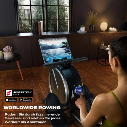 Sportstech PROwer Rudergerät – 32 Stufen Magnetwiderstand