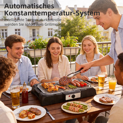 Aigostar Tischgrill Elektrogrill 2000 W rauchfrei, 984 cm², schwarz