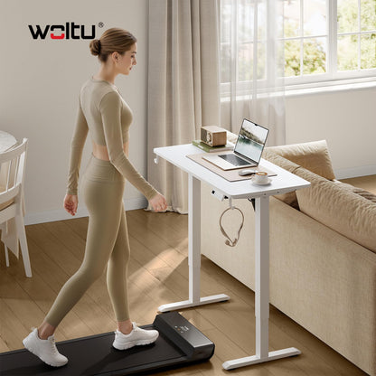 WOLTU Schreibtisch höhenverstellbar elektrisch, 100 x 48 cm, weiss