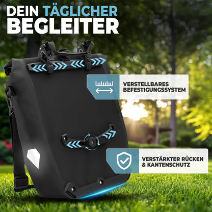 RADGEIST Gepäckträgertasche RG-PB wasserdicht, 20 L, schwarz, 2er-Set