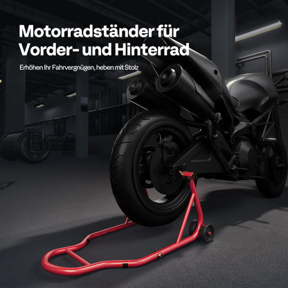 SPECSTAR Motorrad Hinterradständer 200 kg, U- und L-Typ, Rot