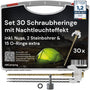 ABCamping Schraubheringe Set, 30 Stahl Zeltheringe mit Leuchteffekt zur Befestigung von Zelten und Vorzelten