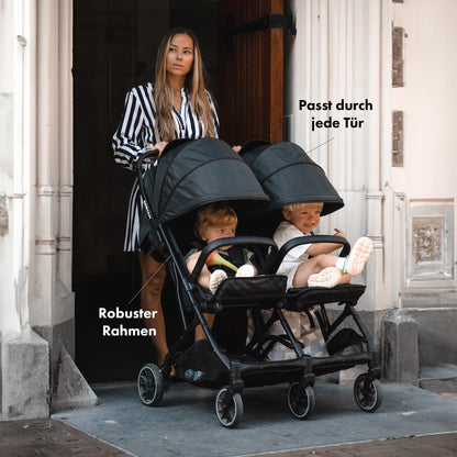 Deryan Rolo X2 Kombi-Buggy 2-in-1 Kompakt - Schwarz