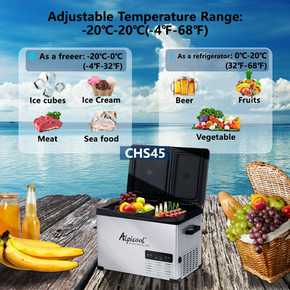 Alpicool CHS45 Kompressor Kühlbox 32L – Dualzone Tragbar