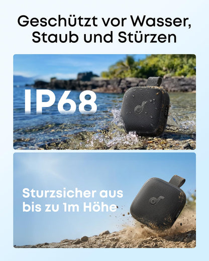 soundcore Boom Go 3i Bluetooth-Lautsprecher 15W, IP68, Schwarz