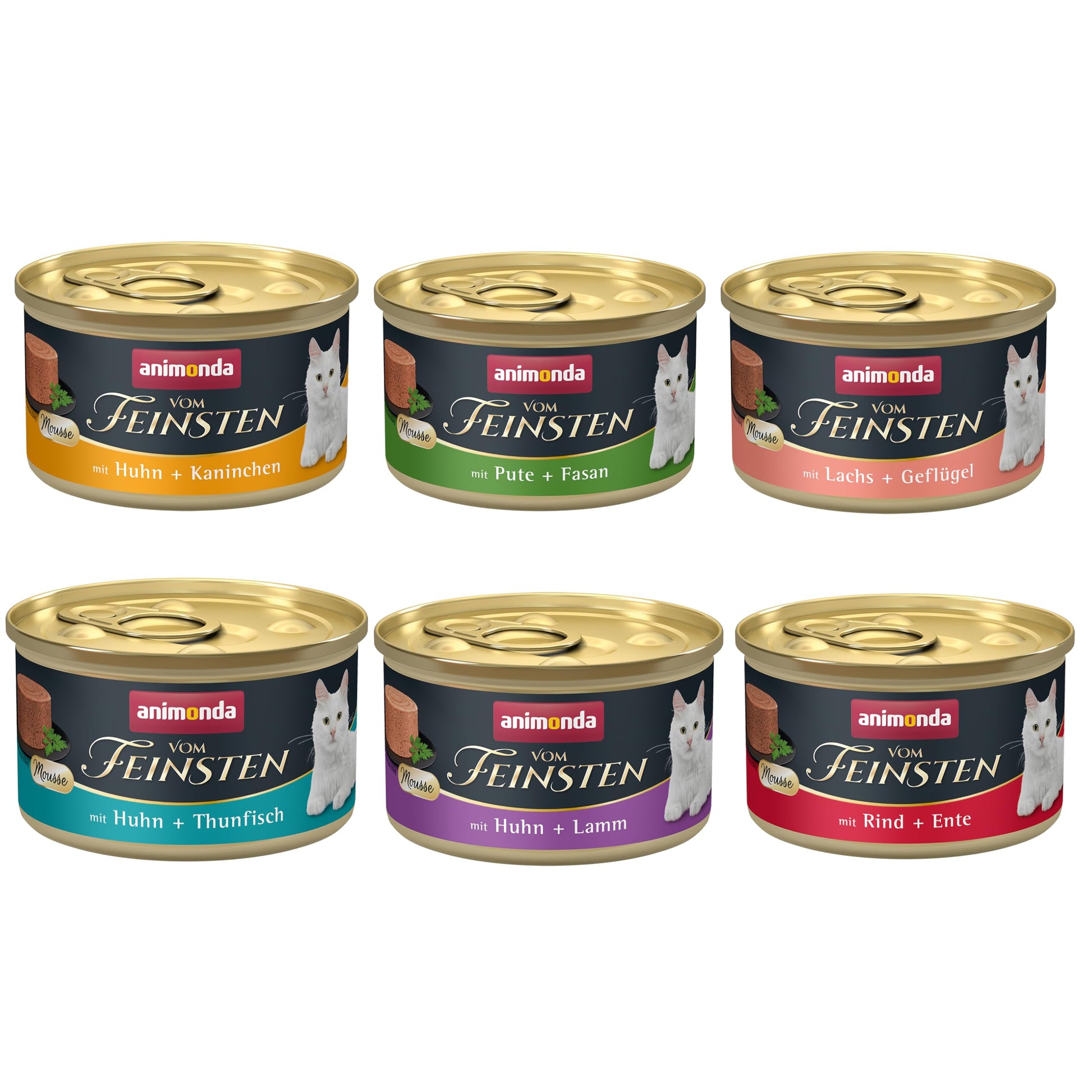 animonda Vom Feinsten Adult Katzenfutter Mousse-Vielfalt 72 x 85 g, Nassfutter in Dosen