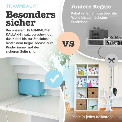 TRAUMBAUM Tonie Regal Einsatz für IKEA KALLAX, magnetisch, weiss