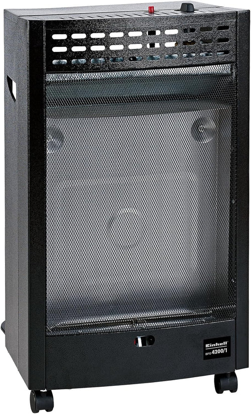 Einhell Blue Flame Gasheizofen BFO 4200/1 - Schwarz. Schwarzer Gasheizofen liefert Wärme für Räume.