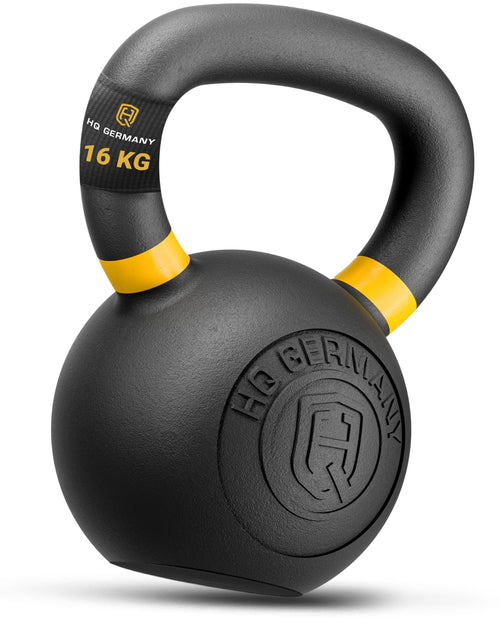 HQ Germany Powdercoat Fitness Kettlebell Vollguss - 16KG