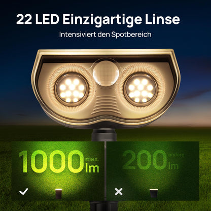 Linkind StarRay Solar LED Strahler mit Bewegungsmelder, 4 Stück