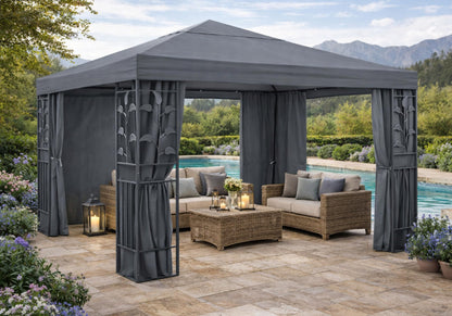 QUICK STAR Seitenwände für Pavillon 3x3m 2er-Set Anthrazit