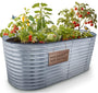 STREND PRO Hochbeet Metall 200x100x80 cm aus verzinktem Stahl für Gemüse, Kräuter und Blumen
