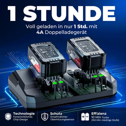 Dong Cheng Akku-Laubbläser DCLB40171 2x18V inkl. 3 Düsen