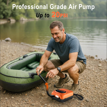 Mojimdo Elektrische SUP-Pumpe 20 PSI, Akku-Luftpumpe mit 5 Modi