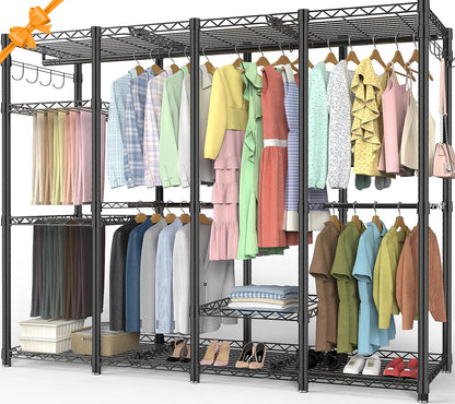 AQRA Offener Kleiderschrank, Kleiderständer System – Schwarz