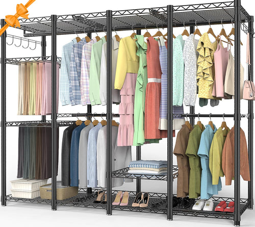 AQRA Offener Kleiderschrank, Kleiderständer System – Schwarz