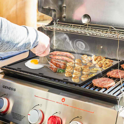 Onlyfire Grillplatte Gusseisen emailliert, Wendeplatte 48,5 x 40 cm