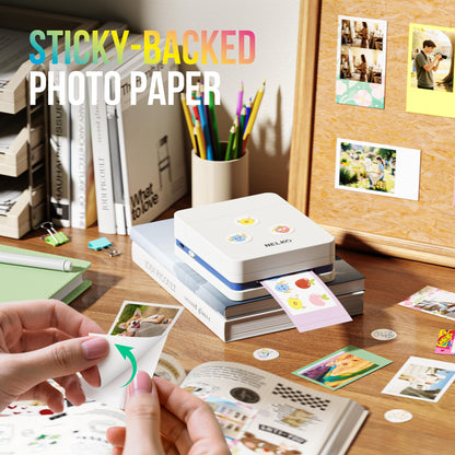 Nelko PP01 Mini Fotodrucker, Bluetooth, für iOS und Android, weiss