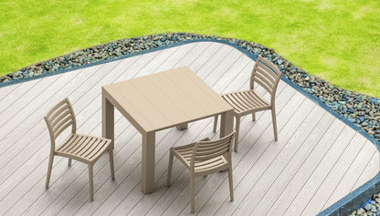 CLP Gartenstuhl Ares I Stapelstuhl Kunststoff – Schlamm