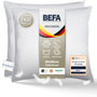 BEFA NATUR Federkissen Kopfkissen Set 80x80 cm (2er). Zwei weiße, quadratische Federkissen. Zur Kopfunterstützung beim Schlafen.