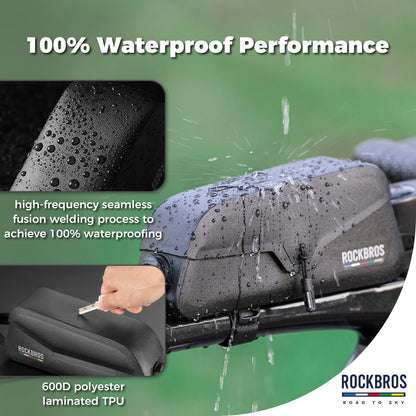 ROCKBROS Road to Sky Oberrohrtasche wasserdicht mit Magnetdeckel 0,9 L