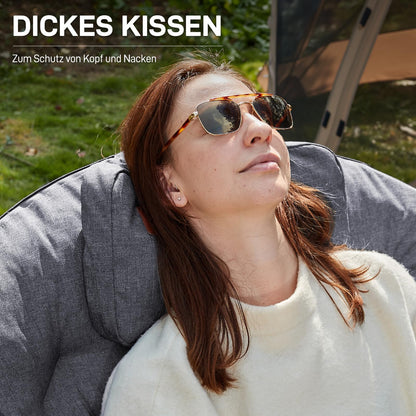 EVER ADVANCED Luxus Moonchair XXL Campingstuhl - Grau