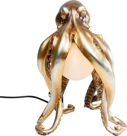 Kare Design Animal Octopus Tiermotiv Tischlampe - Gold