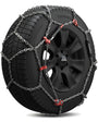 KÖNIG Xb-16 Schneeketten für Reifenbreite 245 mm (Paar), silberfarbene Metallketten. Erhöhen Traktion auf Schnee/Eis.