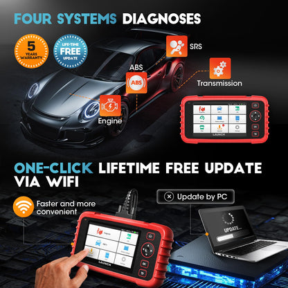 LAUNCH CRP123X V2.0 OBD2 Diagnosegerät für Motor, Getriebe, ABS, SRS