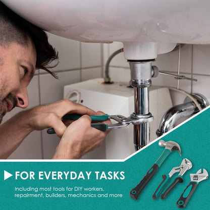 TLGREEN Werkzeugkoffer Gefüllt Haushalts Werkzeug Set – 198tlg