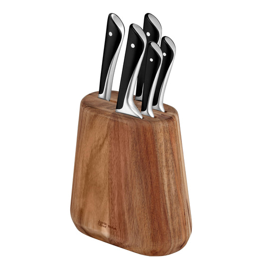 Jamie Oliver by Tefal 5-teiliges Küchenmesser-Set + Block - K267S556