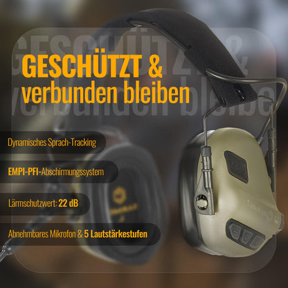 Earmor M32 Plus Elektronischer Gehörschutz mit Mikrofon, Grün