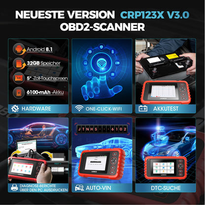 LAUNCH CRP123X V3.0 OBD2 Diagnosegerät mit 7 Reset-Funktionen
