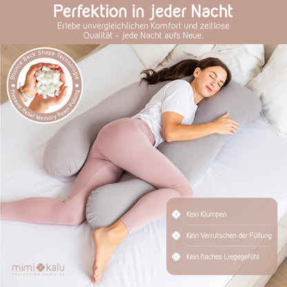 mimi kalu® DAS ORIGINAL Seitenschläferkissen mit Memory Foam
