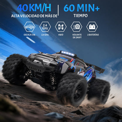JOYTREKY Ferngesteuertes Auto 1:18 4WD Offroad 40 km/h blau