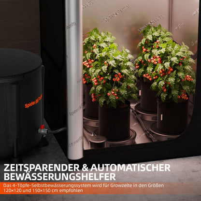 Spider Farmer Selbstbewässerungssystem 4er-Set 50L Indoor