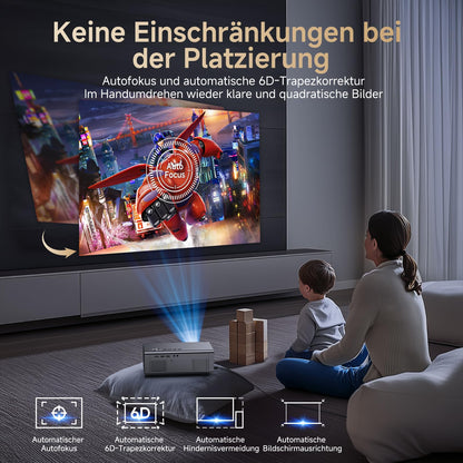 KOGATA 4K Smart Beamer – Heimkino Projektor mit Netflix