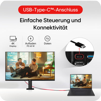 LG 32UN880K Monitor - 32 Zoll 4K Ultra HD Ergo IPS