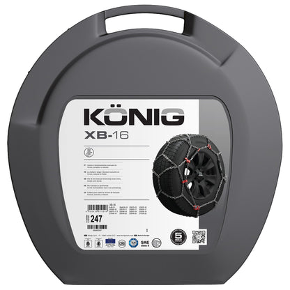 KÖNIG Xb-16 Schneeketten für Reifenbreite 245 mm (Paar)