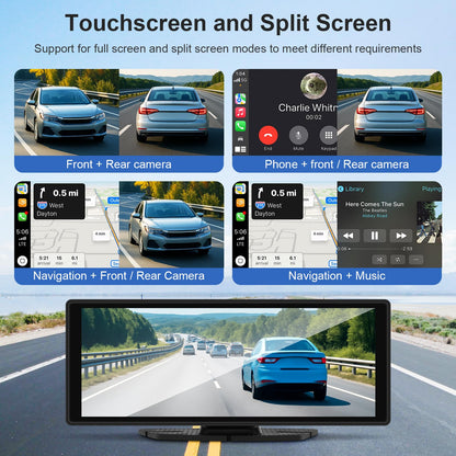 DriveView 10,26 Zoll Wireless Carplay/AA Display + 4K Dashcam
